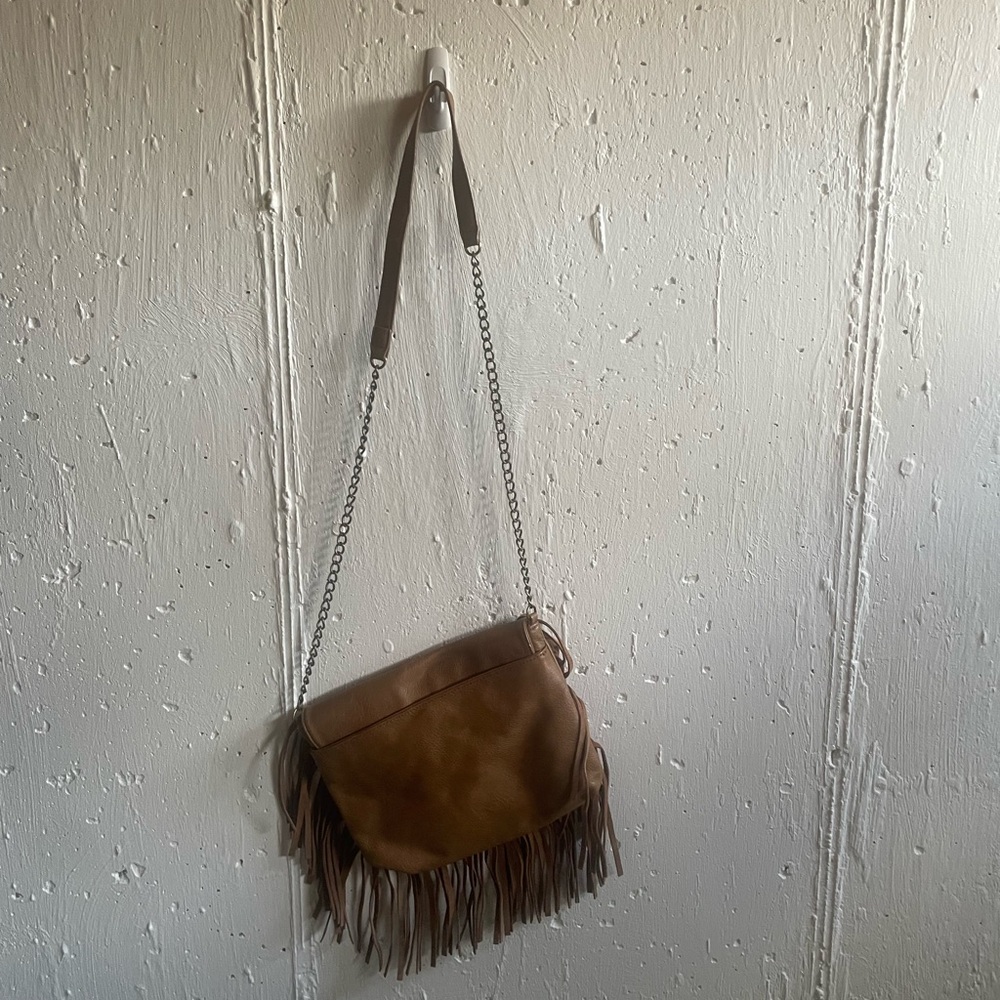 Fringe Crossbody Bag in Brown